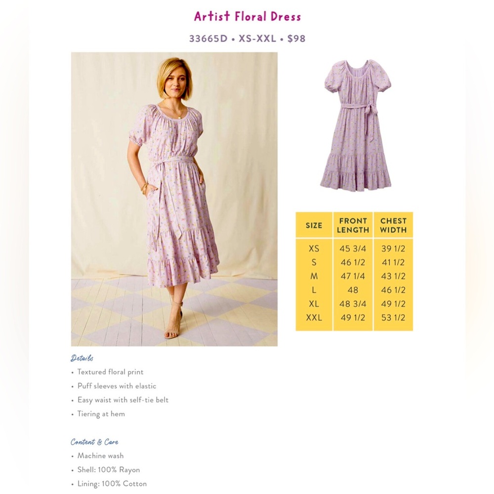 Matilda Jane Womens Artist Floral Dress